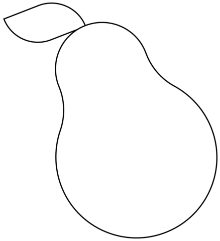 Pear Emoji Coloring Page